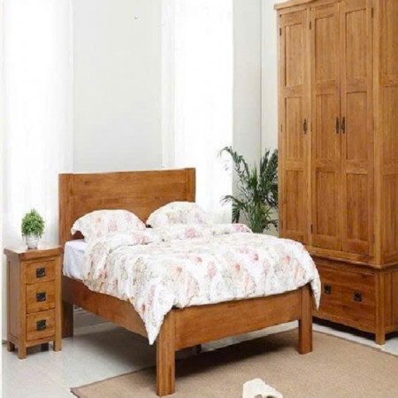 Rustic BR02 : Trọn Bộ Phòng Ngủ Gỗ Sồi - 03 Pcs